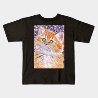 Orange ginger cat kitten Kids T-Shirt